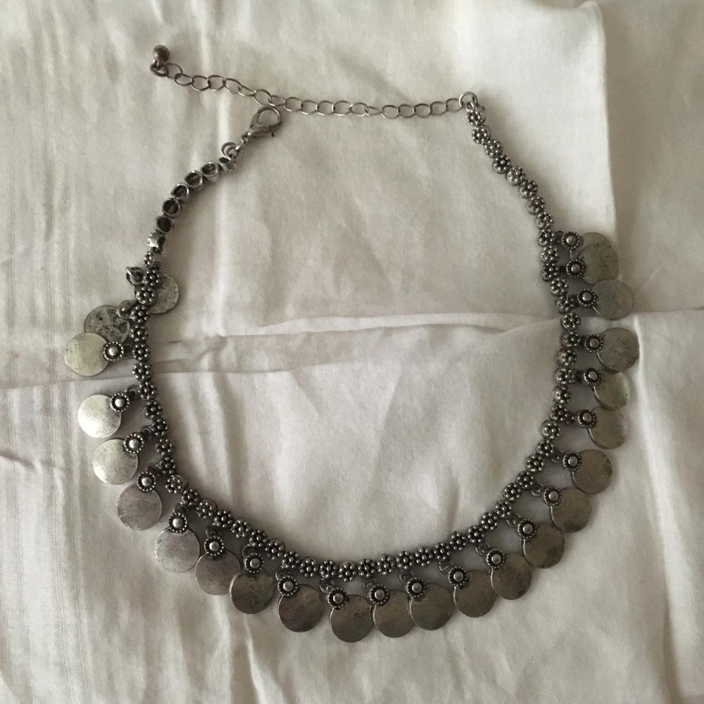 Silver Coin Choker